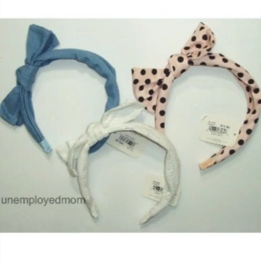 Headbands Bow Girls Hair Accessories Band Blue Pink Brown White Lot Hairband